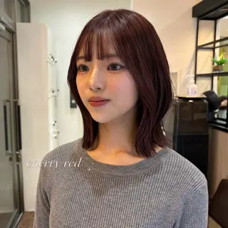 ミディアム カラー トレンドヘア/ 透明感カラー/アヤノのヘアスタイル