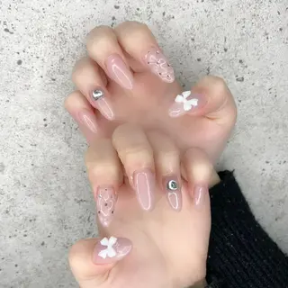 ロング カラー パーマ ヘアアレンジ メンズ キッズ ネイル マツエク・マツパ アイブロウ Salon Kのネイルデザイン