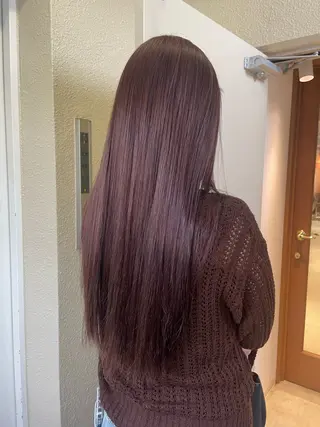 ロング カラー mei|顔まわり ×透明感カラーのヘアスタイル
