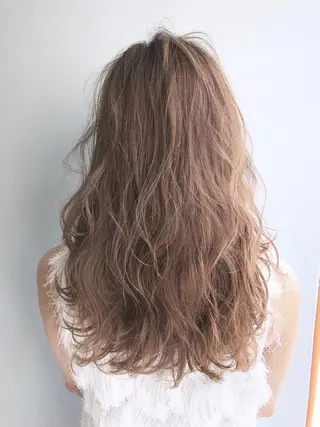 セミロング カラー パーマ 酸性縮毛矯正のプロ 杉山玲介のヘアスタイル