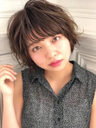 ショート パーマ 沖 宜志のヘアスタイル