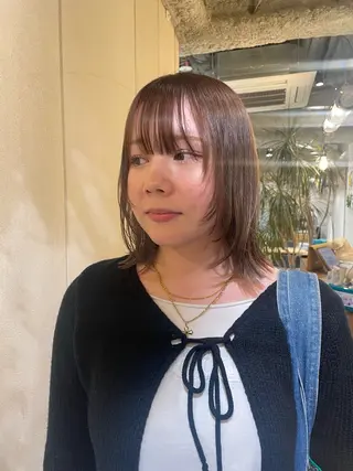ミディアム カラー 狩野 羅夢のヘアスタイル