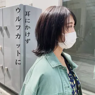 ミディアム カラー ブリーチ特化/レイヤ ーカット🥀マサルのヘアスタイル