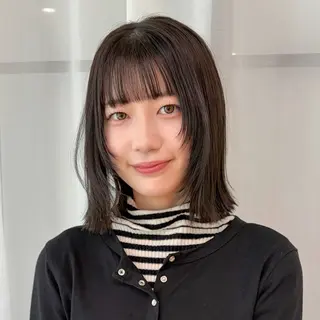 ミディアム ボブレイヤー/ ブリーチ/miyuuのヘアスタイル
