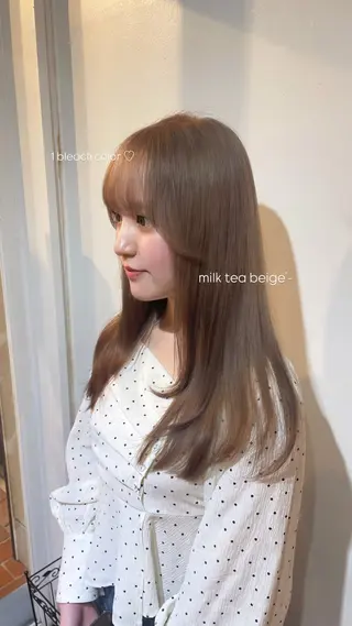 ロング カラー おくにし はなのヘアスタイル