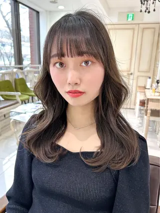 ロング カラー 透明感カラー 古山 結季🌙🖤のヘアスタイル