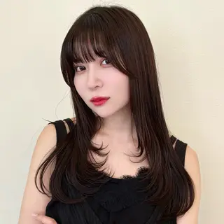 セミロング Ayano‪‪🎀似 合わせ×透明感🎀のヘアスタイル