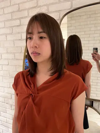 ミディアム カラー 橘 ゆきののヘアスタイル