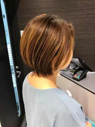 ショート クロスパーマ松永裕久 似合わせカットのヘアスタイル