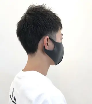メンズ ツノガイ エリのヘアスタイル