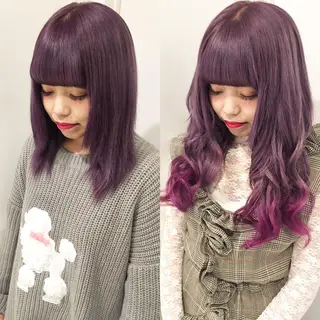 カラー 🌈評価No.1🌈 艶髪カラー❌エクステのヘアスタイル
