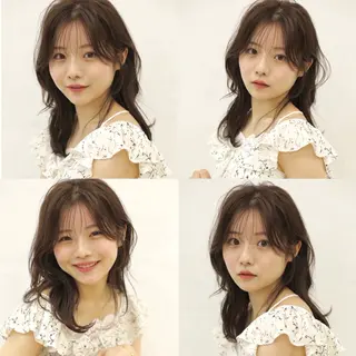 セミロング カラー miku/ 透明感カラーのヘアスタイル