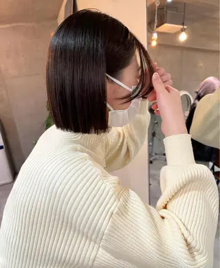 ショート カラー 韓国ボブ/ハッシュ カットKIRAのヘアスタイル