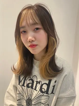 セミロング カラー mai / linoah˚✧のヘアスタイル