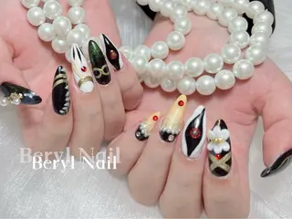 ロング Beryl Nail 新大久保のネイルデザイン