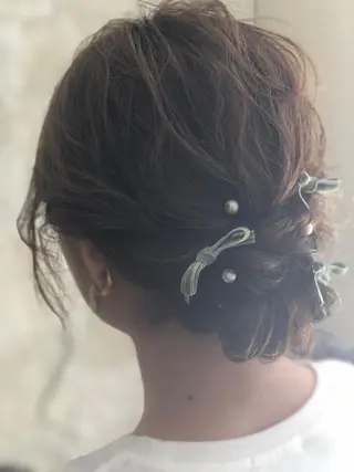セミロング ヘアアレンジ AYAKA 下北沢suuのヘアスタイル