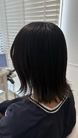 ミディアム カラー 似合わせ 顔周りYUUGAのヘアスタイル