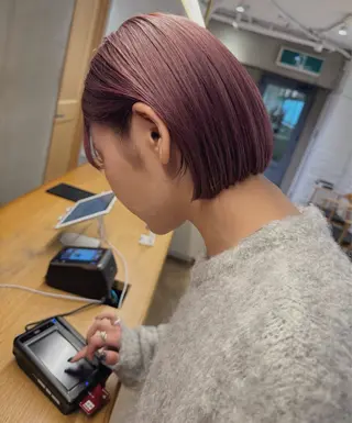 ミディアム カラー 透明感カラーレイヤー 名古屋LORENハダのヘアスタイル