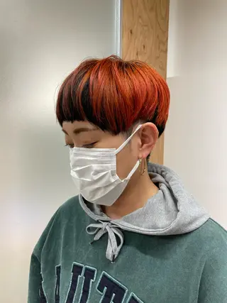 ショート カラー スズキ シオリのヘアスタイル