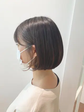 ミディアム ヘアアレンジ 髪と心を整える美容師 透明感カラー/ボブのヘアスタイル