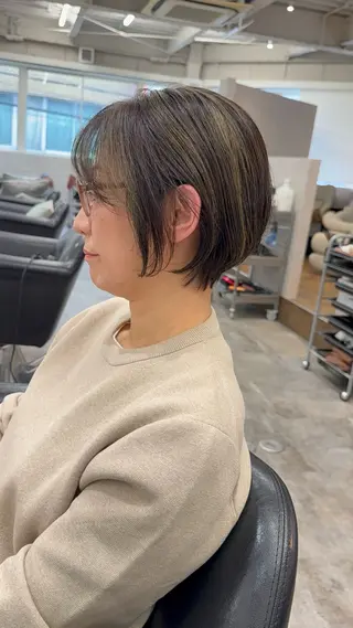 ショート バレイヤージュモデル 募集👒ヨンスクのヘアスタイル