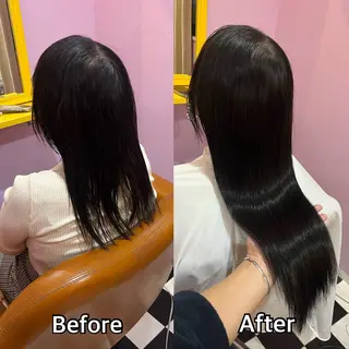 ロング シール＋ちび編み込み エクステ梅田🐨のヘアスタイル