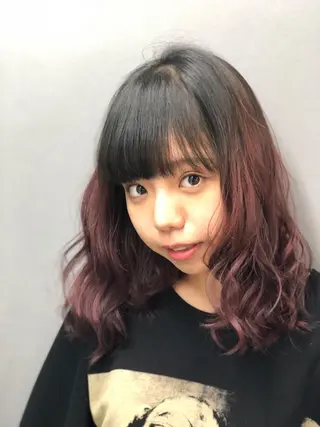 セミロング カラー ヘアアレンジ 枝毛カット＆髪質改善 満足NO.1岡しゃんのヘアスタイル