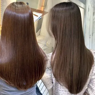 ロング カラー みつき 透明感カラー トレンドカラーのヘアスタイル