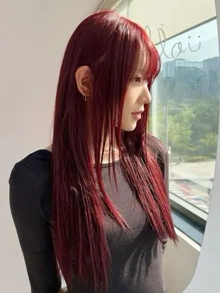 カラー うる艶ストレート♡透 明感カラー♡かずまるのヘアスタイル