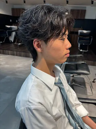 パーマ メンズ 保立/フェザーパーマ /メンズカット千葉のヘアスタイル