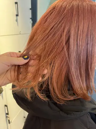 ミディアム カラー パーマ ヘアアレンジ メンズ キッズ ネイル マツエク・マツパ アイブロウ ウルフレイヤーカット /チヒロのヘアスタイル