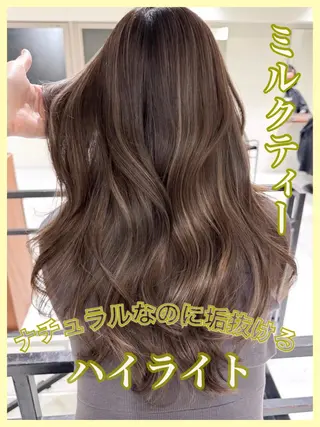 ロング カラー ハイライト/レイヤー 河原町/Manatoのヘアスタイル