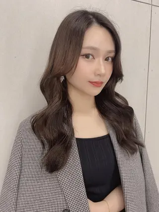 ロング カラー ヘアアレンジ レイヤー/髪質改善 縮毛/ハッシュカットのヘアスタイル