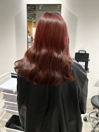 ロング カラー スキバサミを使わない カット🌼唯🌼のヘアスタイル