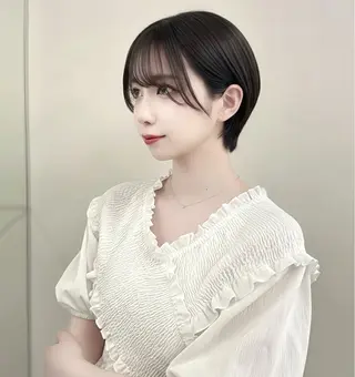ショート レイヤー/髪質改善 縮毛/ハッシュカットのヘアスタイル