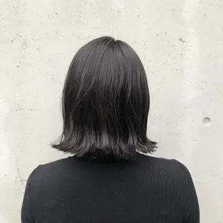 ミディアム カラー 酸性縮毛矯正🧴韓国 レイヤー/髪質改善のヘアスタイル