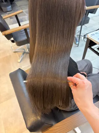 セミロング カラー 🥀韓国ヘア🥀 宮津真菜のヘアスタイル