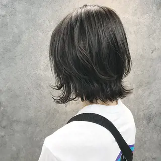 ミディアム 所渉/韓国レイヤー /ウルフカットのヘアスタイル