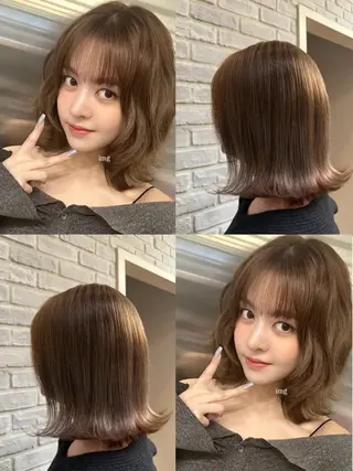 ｢韓国風カラー ｣サナのヘアスタイル