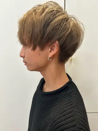 ショート カラー メンズ Lin'ne terrace所属・モリ ユキナオのヘアスタイル