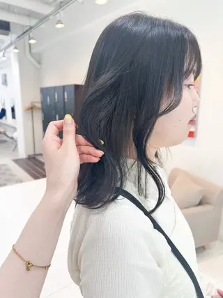 ミディアム カラー 🌼透明感艶カラー オリーブ🌼河村咲のヘアスタイル