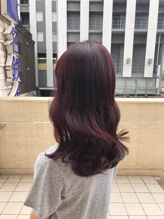 ロング カラー ピンクカラー🎀 米津 美佑のヘアスタイル