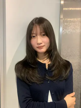 ミディアム カラー 抜け感ダブルカラー miyukiのヘアスタイル