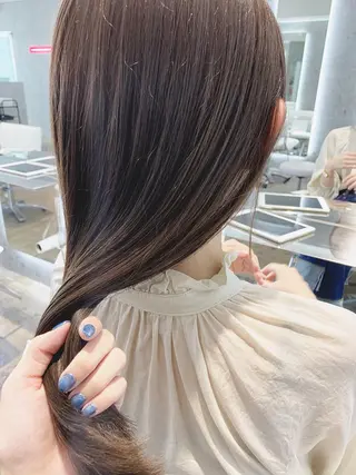 セミロング カラー 山下 千明のヘアスタイル