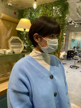 ショート 縮毛矯正 髪質改善 韓国風レイヤー 吉田のヘアスタイル