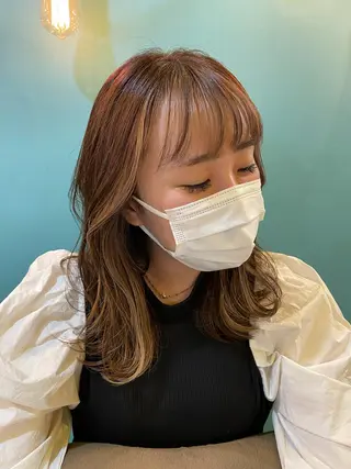 セミロング 末石 智のヘアスタイル