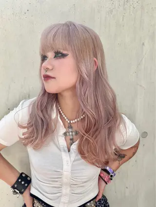 ロング カラー 派手髪デザインカラー ヒロカのヘアスタイル