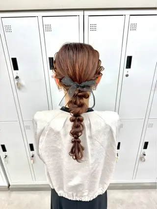 ロング ヘアアレンジ エクステ🫧アレンジ ￤横浜  ももはのヘアスタイル