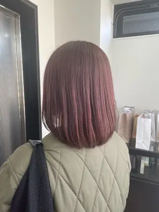 ミディアム カラー ショート/脱白髪染め ☆宇﨑悠実のヘアスタイル