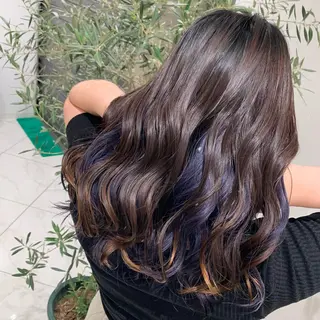 ロング カラー ヘアアレンジ 小白井 由美のヘアスタイル